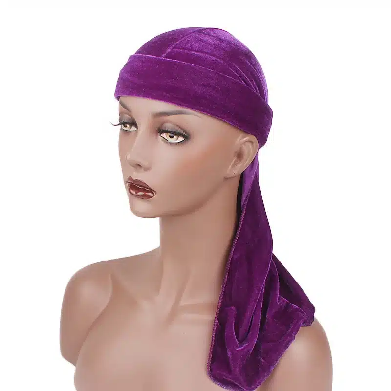 Unisex Men Women Breathable Bandana Hat velvet Durag do doo du rag long tail headwrap chemo cap Biker Pirate Hair Accessories 67