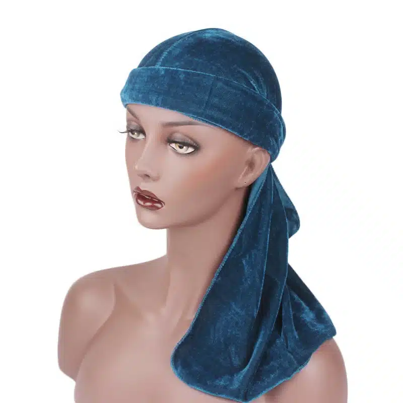 Unisex Men Women Breathable Bandana Hat velvet Durag do doo du rag long tail headwrap chemo cap Biker Pirate Hair Accessories 68