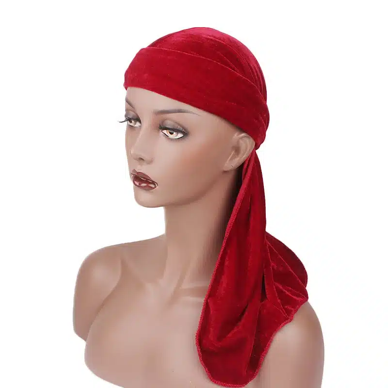 Unisex Men Women Breathable Bandana Hat velvet Durag do doo du rag long tail headwrap chemo cap Biker Pirate Hair Accessories 70