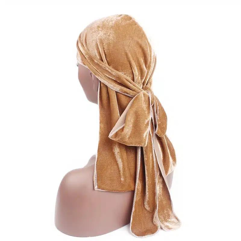 Unisex Men Women Breathable Bandana Hat velvet Durag do doo du rag long tail headwrap chemo cap Biker Pirate Hair Accessories 73