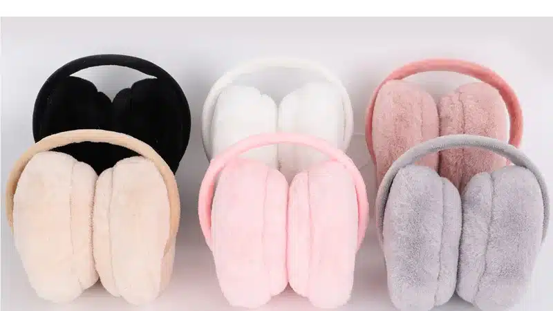 Autumn and winter new ladies earmuffs solid color fashion warm and comfortable skiing sports adjustable cute fluff unisex female 1