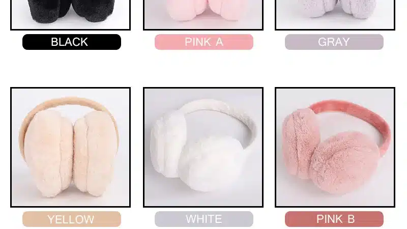 Autumn and winter new ladies earmuffs solid color fashion warm and comfortable skiing sports adjustable cute fluff unisex female 4