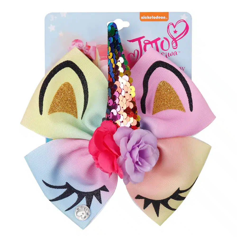 6" Glitter Unicorn Hair Bows With Horn jojo Bows for Girls Sequin Flower Hair Clip School Kids Party Hairgrips Hair Accessories 21