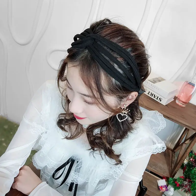 Summer Korean Fashion Wide Hairband Scrunchy Women Girls Hair Head Hoop Bands Accessories For Women Headdress Hairbands Headwear 19