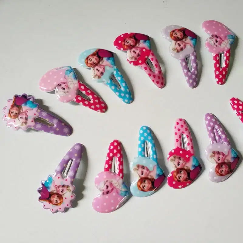 12pc Hair Accessories Cartoon Set Basic Rubber Band Children Cartoon hairpin Kids Elastic Hair Band Girls Hair Clip Pin Headband 24