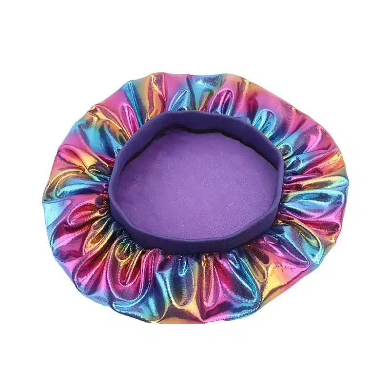 Colorful Women Laser Silky DU-RAG Hair Cover Accessories Wave Caps Rags Wide Band Bonnet Salon Hat Turban Durag doo rag Headwrap 39