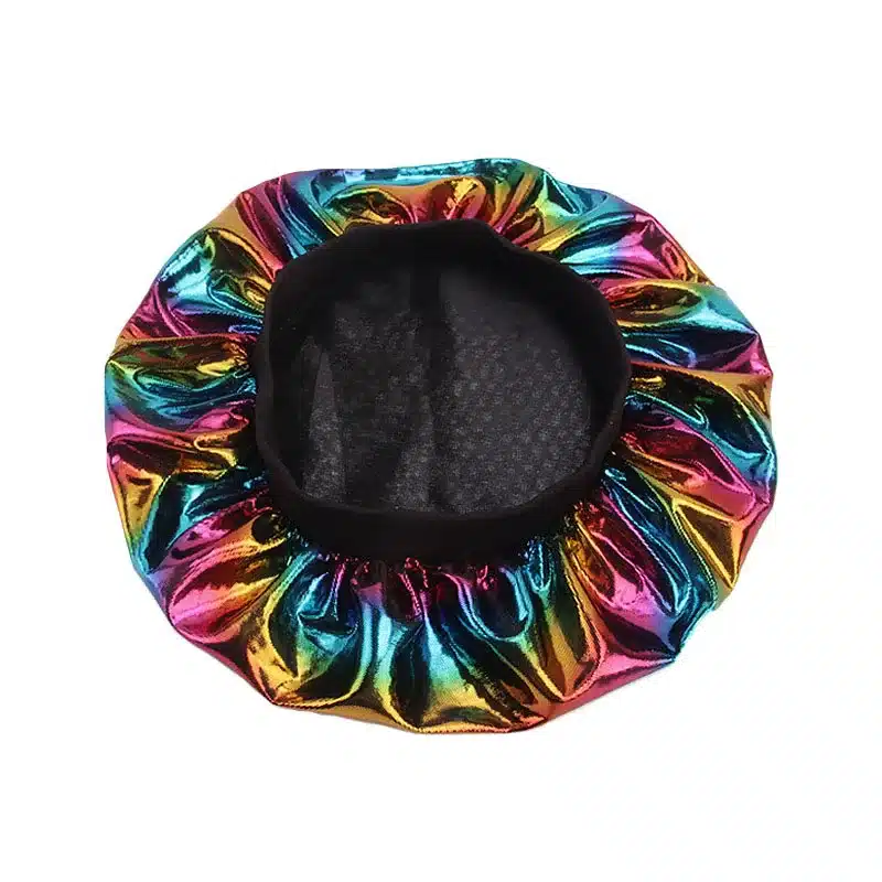 Colorful Women Laser Silky DU-RAG Hair Cover Accessories Wave Caps Rags Wide Band Bonnet Salon Hat Turban Durag doo rag Headwrap 40