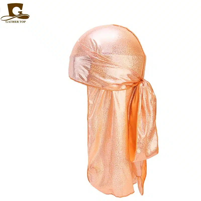 Men's Silky Sparkly Durags Turban Men Durag Shiny Du Rag Bandanas Hat Wigs Doo Durag Biker headwrap Headband Hair Accessories 27