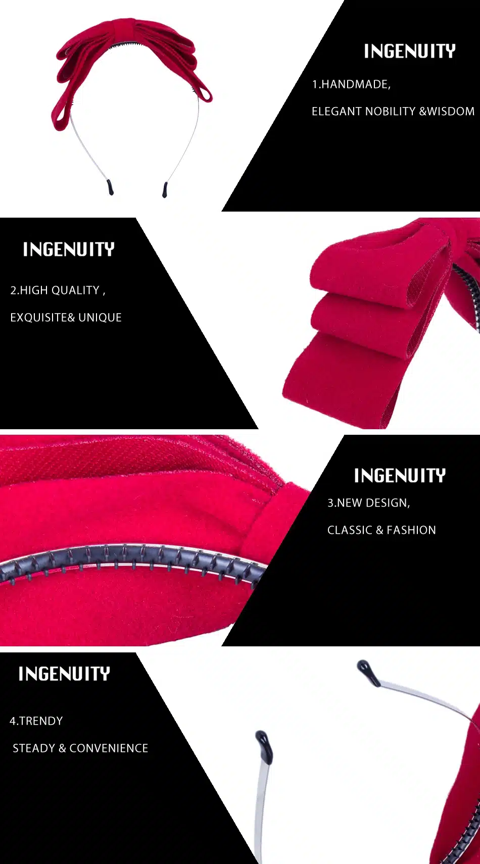Girls Hair Accessories AWAYTR Velvet Flannel 3 Layer Big Bow Headband Cute Bowknot Wide Hairband Women Winter Headwear Headband 17