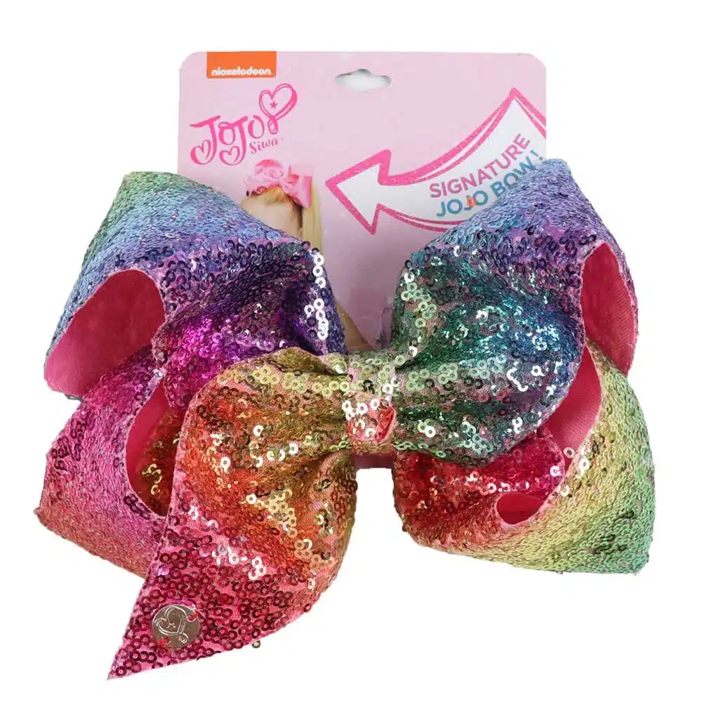 8'' Large Sequin Hair Bow Hairclips For Girl Handmade Rainbow Dance Party Kids Boutique Hair Accessories 20 Colors Available 12