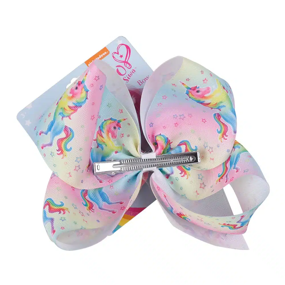 8" Large Wing Hair Bows Girls Rhinestone Rainbow Bow-knot Ribbon Hair Bows With Clip Kids Handmade Hair Accessories 13