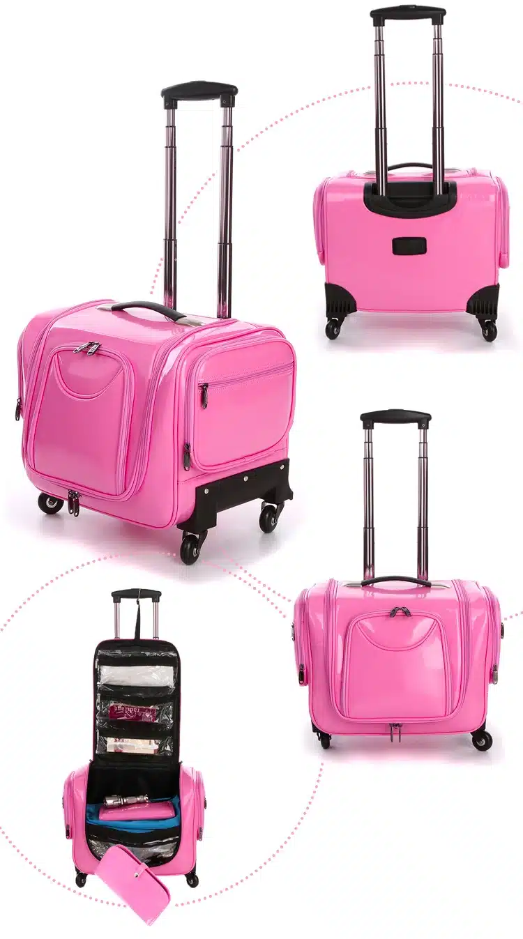 Letrend Crocodile Rolling Luggage Spinner Women Cosmetic Case Multi-function Trolley Carry On Suitcases Wheel Cabin Travel Bag 14