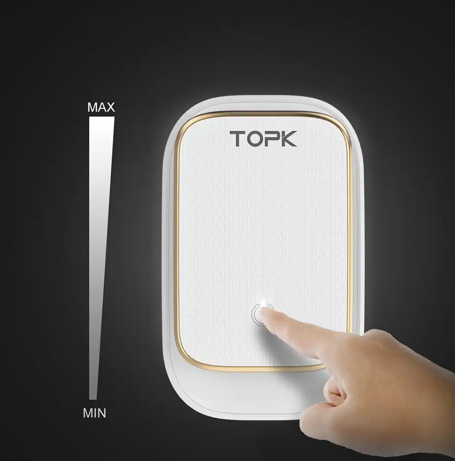 TOPK L-Power 4-Port 4.4A(Max) 22W EU USB Charger Adapter LED Lamp Auto-ID Portable Phone Travel Wall Charger for iPhone Samsung 5
