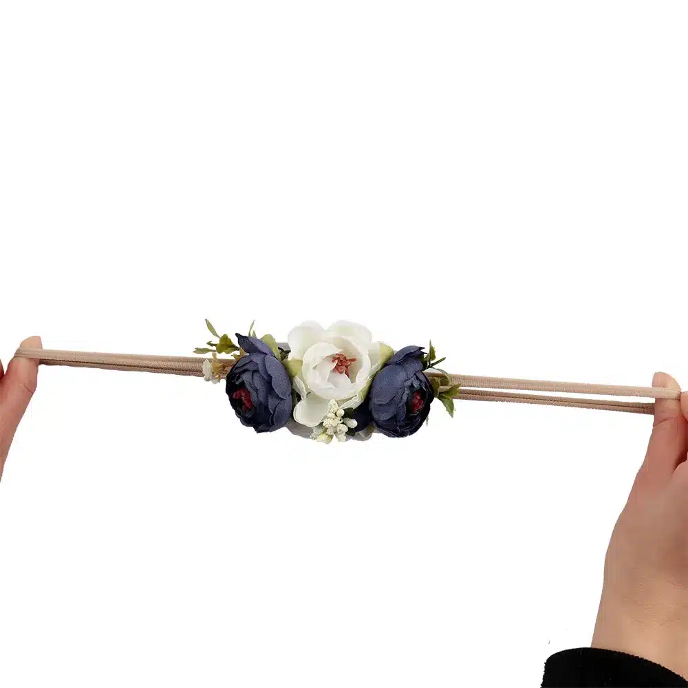 Artificia Flowers Nylon Headbands For Girls Summer Beach Wreath Elastic Bands Floral Hairband Kids Hair Accessories 11