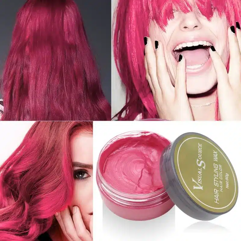 Professional Dynamic Modeling Hair Wax Makeup 5 Colors Hair Dye Wax Hair Color One-time Molding Paste Color Hair Wax New 2018 7