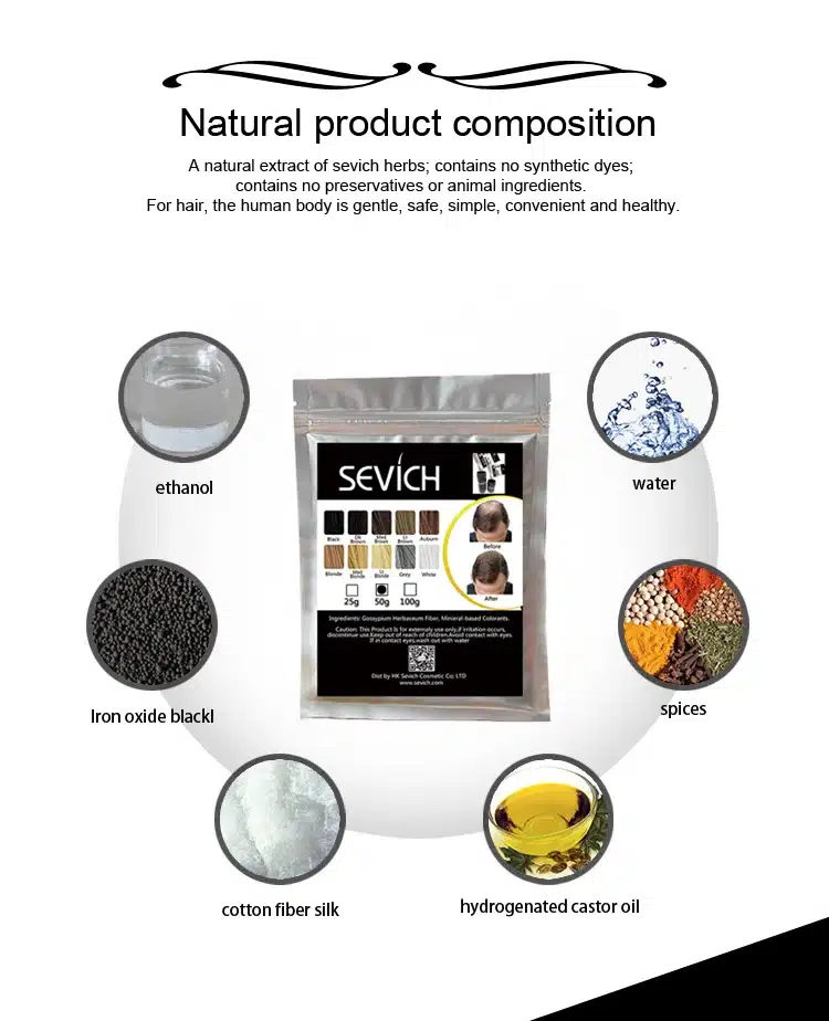 50g Color Powder Keratin Hair Fiber Refill Spray Thinning Loss Hair Thickening Fiber Natural Hair Extension Wig Blender 10colors 11