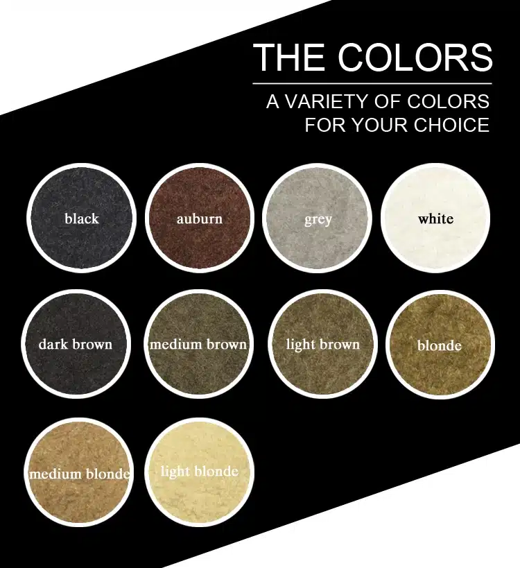 50g Color Powder Keratin Hair Fiber Refill Spray Thinning Loss Hair Thickening Fiber Natural Hair Extension Wig Blender 10colors 12