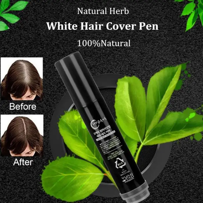 Natural Herb White Hair Cover Pen White Long-Lasting Temporary Pens @ME88 1