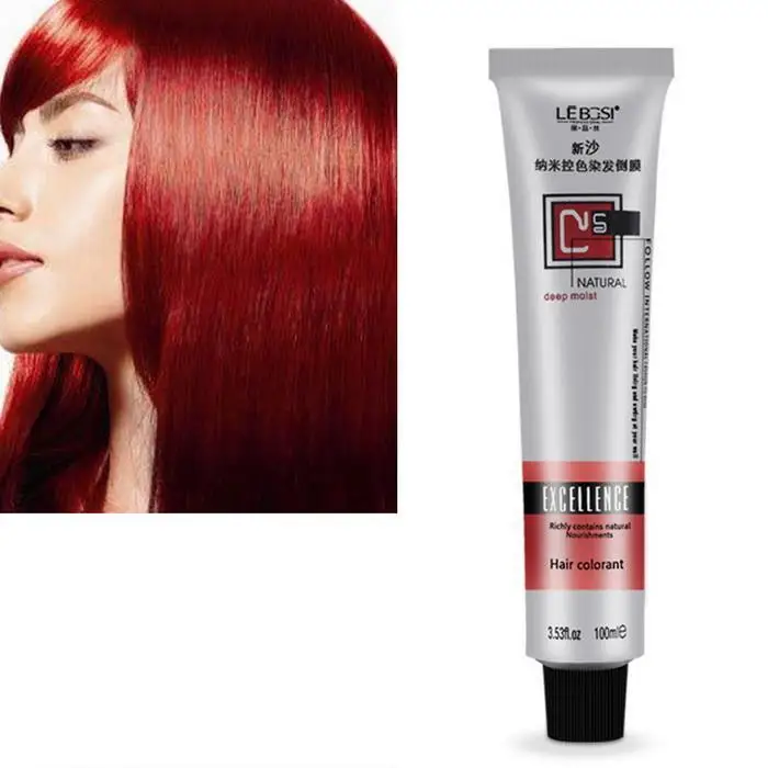 7 Colors Cream Dye Color Hair 100ml Hair DIY Permanent Long Lasting Bright Professional Salon Hair Color Cream 14
