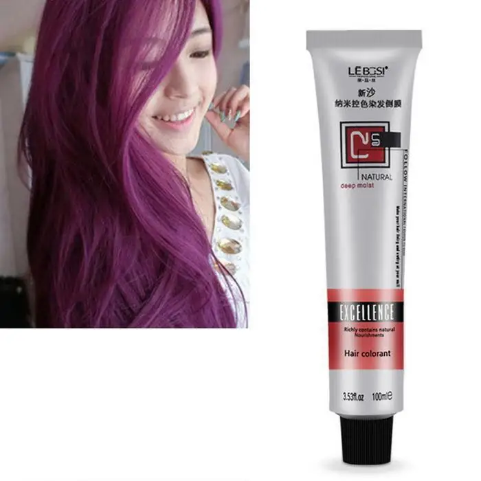 7 Colors Cream Dye Color Hair 100ml Hair DIY Permanent Long Lasting Bright Professional Salon Hair Color Cream 16
