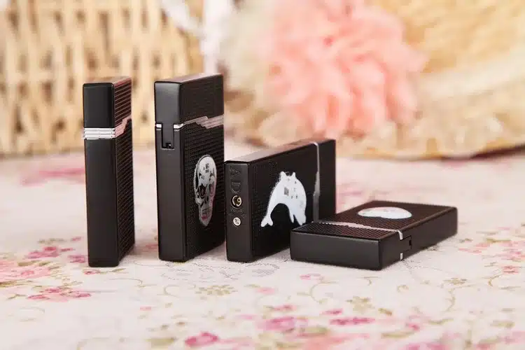 Colorful LED Compact Butane Jet Lighter Torch Turbo Lighter Cigarette Accessories Gas 1300 C Windproof Cigar Lighters 12