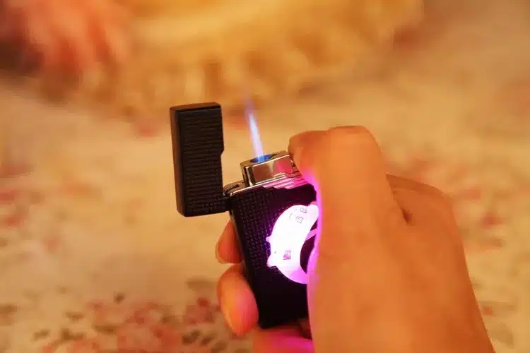 Colorful LED Compact Butane Jet Lighter Torch Turbo Lighter Cigarette Accessories Gas 1300 C Windproof Cigar Lighters 15