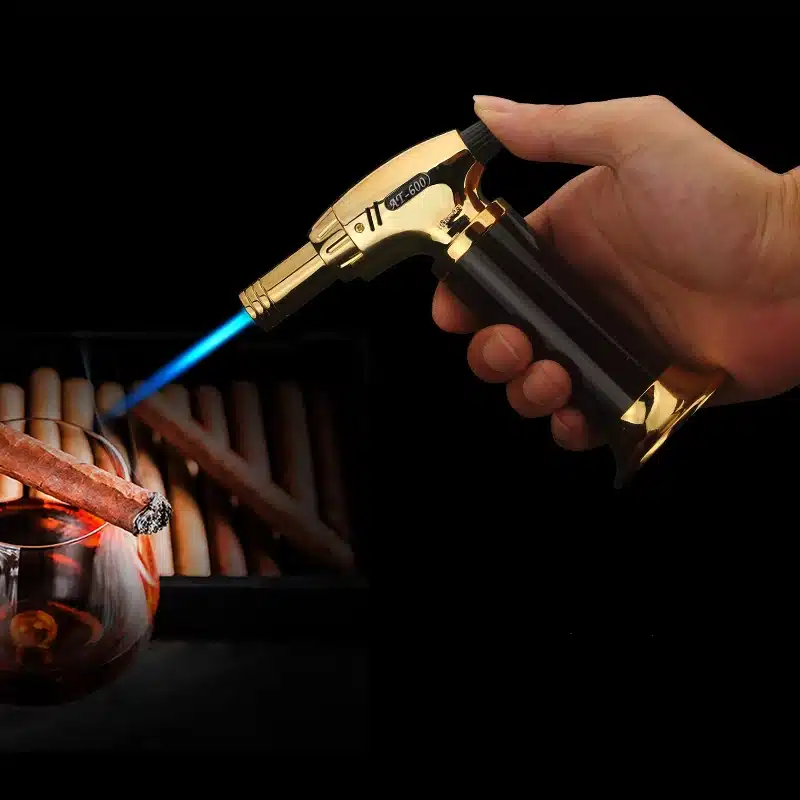 Torch Turbo Lighter 2018 New Spray Gun Jet Butane Cigar Lighter Gas Cigarette 1300 C Windproof Lighter No Gas 9