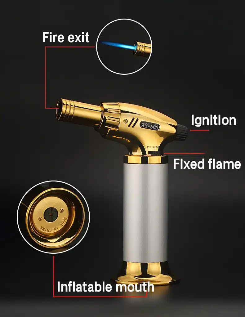 Torch Turbo Lighter 2018 New Spray Gun Jet Butane Cigar Lighter Gas Cigarette 1300 C Windproof Lighter No Gas 17