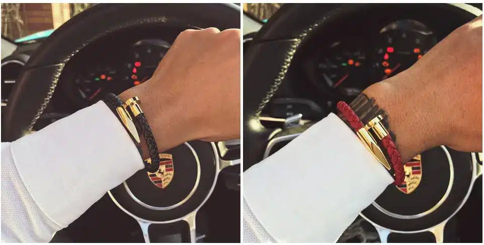 Mcllroy Bracelet Men/genuine leather/stainless steel/luxury/men bracelet charm gold nail handmade men jewelry erkek bileklik 28