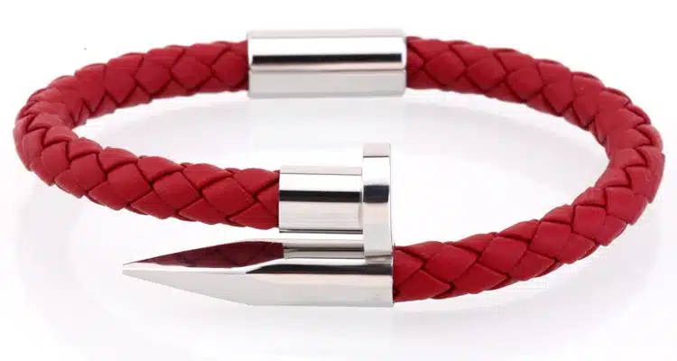 Mcllroy Bracelet Men/genuine leather/stainless steel/luxury/men bracelet charm gold nail handmade men jewelry erkek bileklik 35