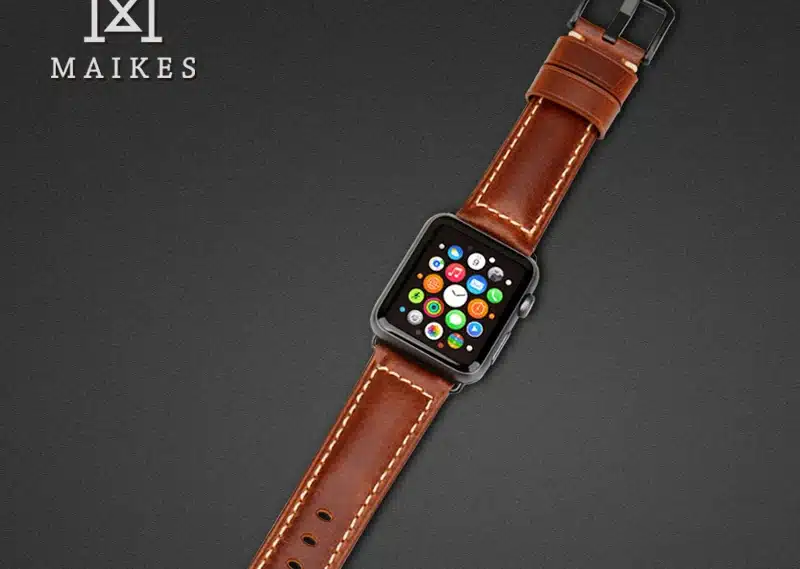MAIKES Oil Wax Leather Bracelet For Apple Watch Band 42mm 38mm / 44mm 40mm Series 4 3 2 For Apple Watch Strap iWatch Watchband 2