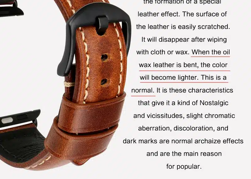 MAIKES Oil Wax Leather Bracelet For Apple Watch Band 42mm 38mm / 44mm 40mm Series 4 3 2 For Apple Watch Strap iWatch Watchband 5