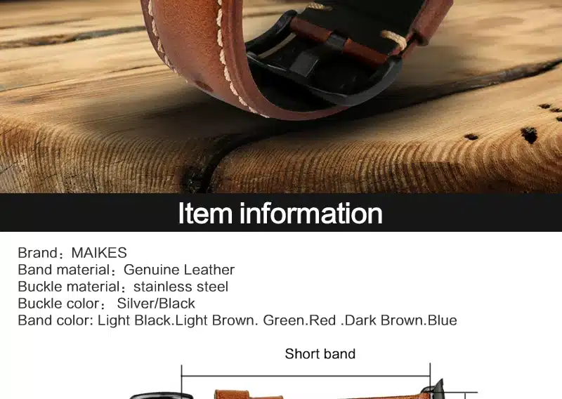 MAIKES Oil Wax Leather Bracelet For Apple Watch Band 42mm 38mm / 44mm 40mm Series 4 3 2 For Apple Watch Strap iWatch Watchband 7