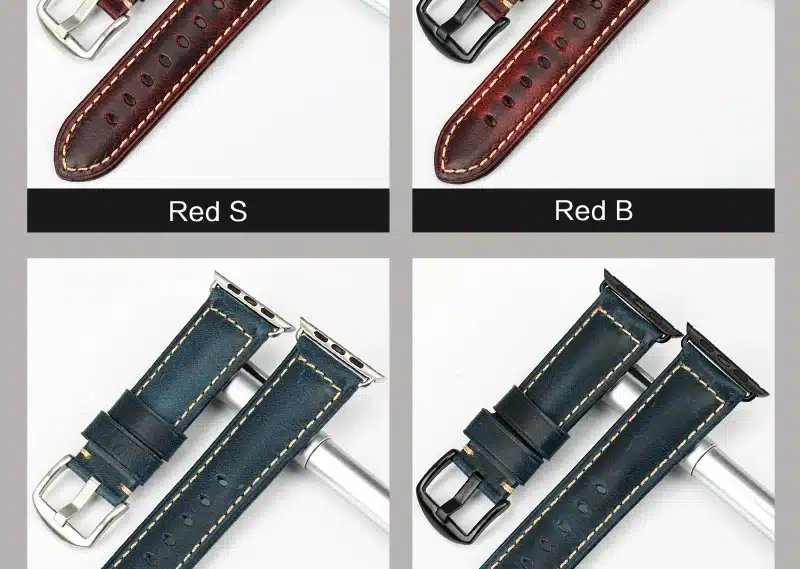 MAIKES Oil Wax Leather Bracelet For Apple Watch Band 42mm 38mm / 44mm 40mm Series 4 3 2 For Apple Watch Strap iWatch Watchband 11