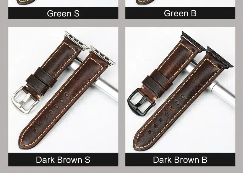 MAIKES Oil Wax Leather Bracelet For Apple Watch Band 42mm 38mm / 44mm 40mm Series 4 3 2 For Apple Watch Strap iWatch Watchband 13
