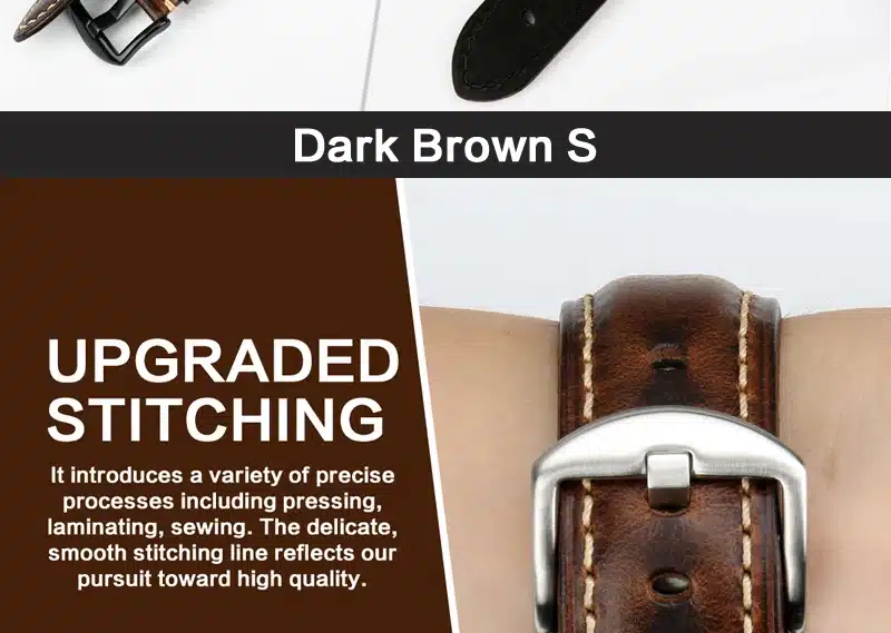 MAIKES Oil Wax Leather Bracelet For Apple Watch Band 42mm 38mm / 44mm 40mm Series 4 3 2 For Apple Watch Strap iWatch Watchband 26