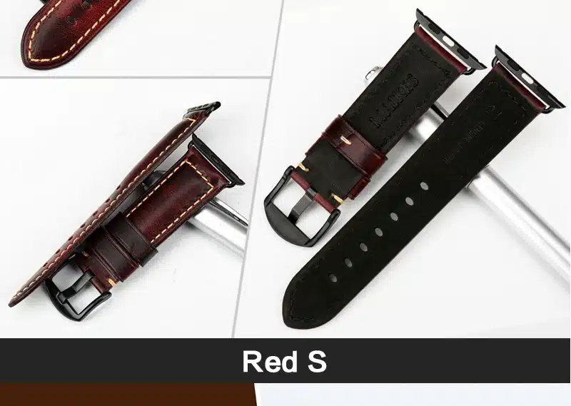 MAIKES Oil Wax Leather Bracelet For Apple Watch Band 42mm 38mm / 44mm 40mm Series 4 3 2 For Apple Watch Strap iWatch Watchband 37
