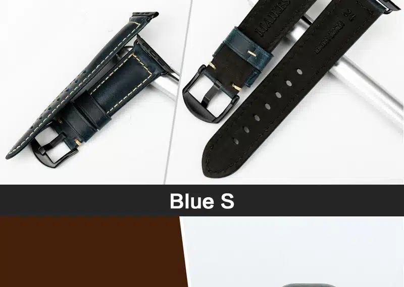 MAIKES Oil Wax Leather Bracelet For Apple Watch Band 42mm 38mm / 44mm 40mm Series 4 3 2 For Apple Watch Strap iWatch Watchband 43
