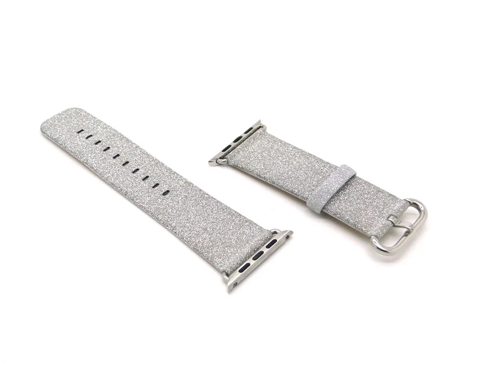 Leopard Rainbow Bling Glitter Leather Band for Apple Watch Series 1 2 3 Strap 42mm 38mm Bracelet for iWatch Wristband 9