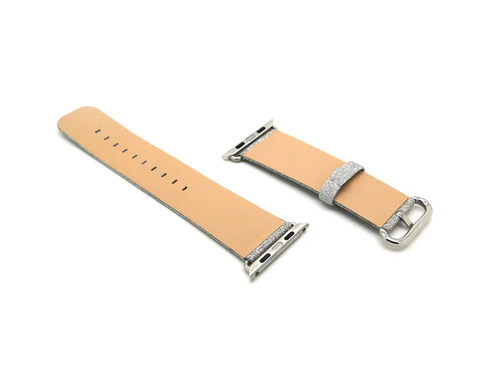 Leopard Rainbow Bling Glitter Leather Band for Apple Watch Series 1 2 3 Strap 42mm 38mm Bracelet for iWatch Wristband 10