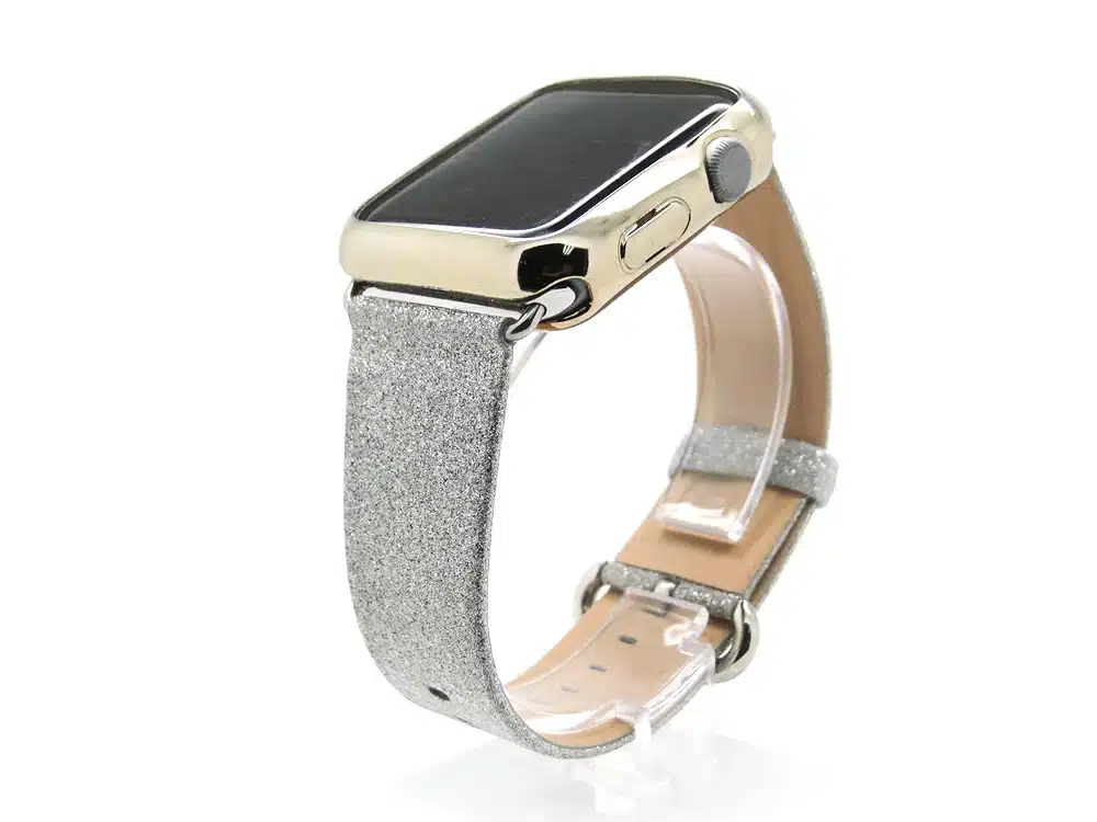 Leopard Rainbow Bling Glitter Leather Band for Apple Watch Series 1 2 3 Strap 42mm 38mm Bracelet for iWatch Wristband 12