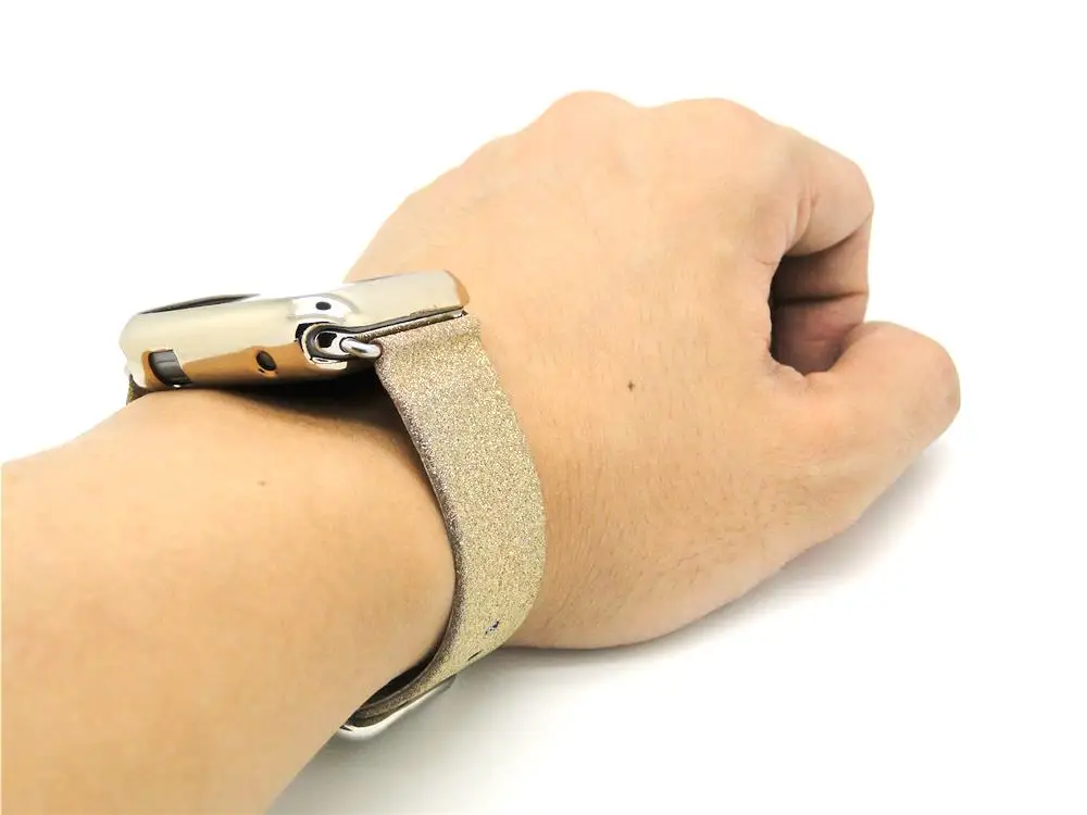 Leopard Rainbow Bling Glitter Leather Band for Apple Watch Series 1 2 3 Strap 42mm 38mm Bracelet for iWatch Wristband 33