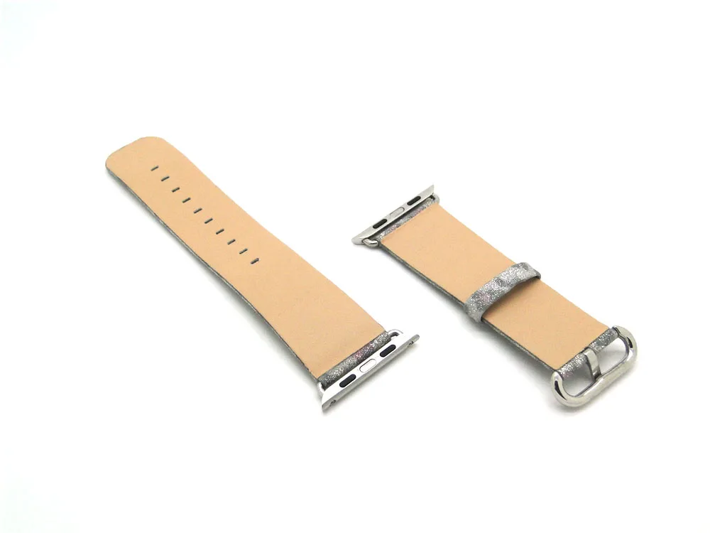 Leopard Rainbow Bling Glitter Leather Band for Apple Watch Series 1 2 3 Strap 42mm 38mm Bracelet for iWatch Wristband 41