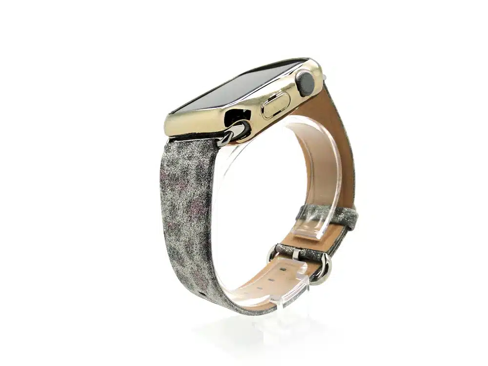 Leopard Rainbow Bling Glitter Leather Band for Apple Watch Series 1 2 3 Strap 42mm 38mm Bracelet for iWatch Wristband 43