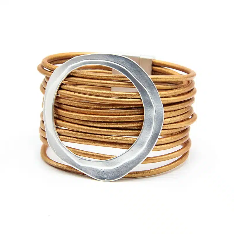 ZG Bracelets Multi-layer Winding Wrap Leather Bracelet Fashion Women Hand Jewelry Summer Accessories for Female in Black color 30