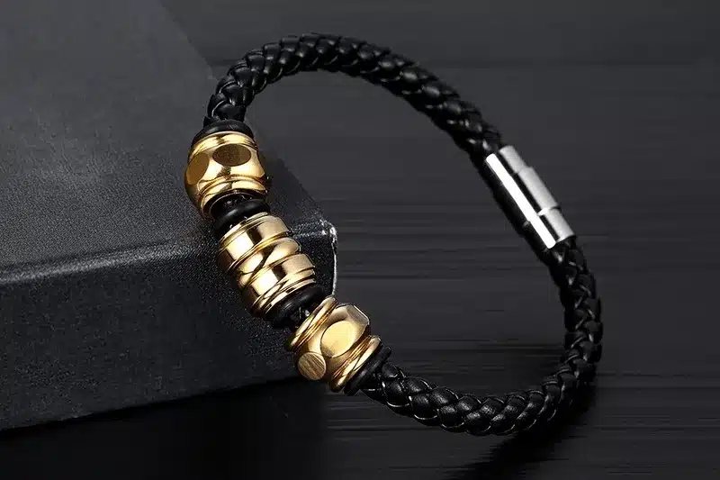 Bobo Cover 2017 Wholesale Genuine Leather Men Bracelets Stainless Steel Magnet Clasps Bracelets & Wristband Vintage Gifts 18