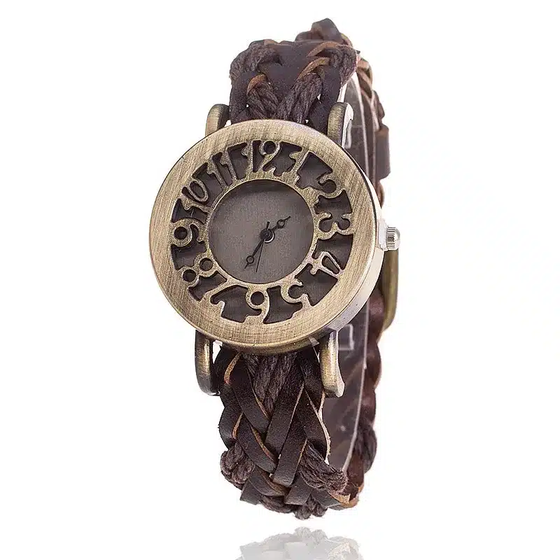 CCQ Women Vintage Quartz Watches Cow Leather Bracelet Watches Braided Women Dress Watches Dropshipping Relogio Feminino 1277 21