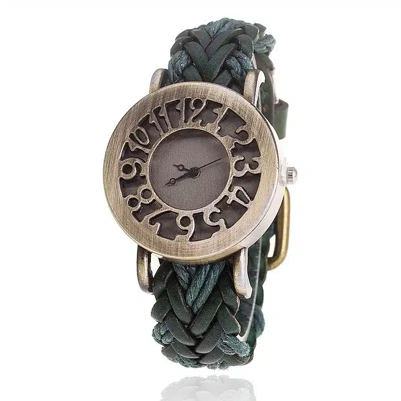 CCQ Women Vintage Quartz Watches Cow Leather Bracelet Watches Braided Women Dress Watches Dropshipping Relogio Feminino 1277 22