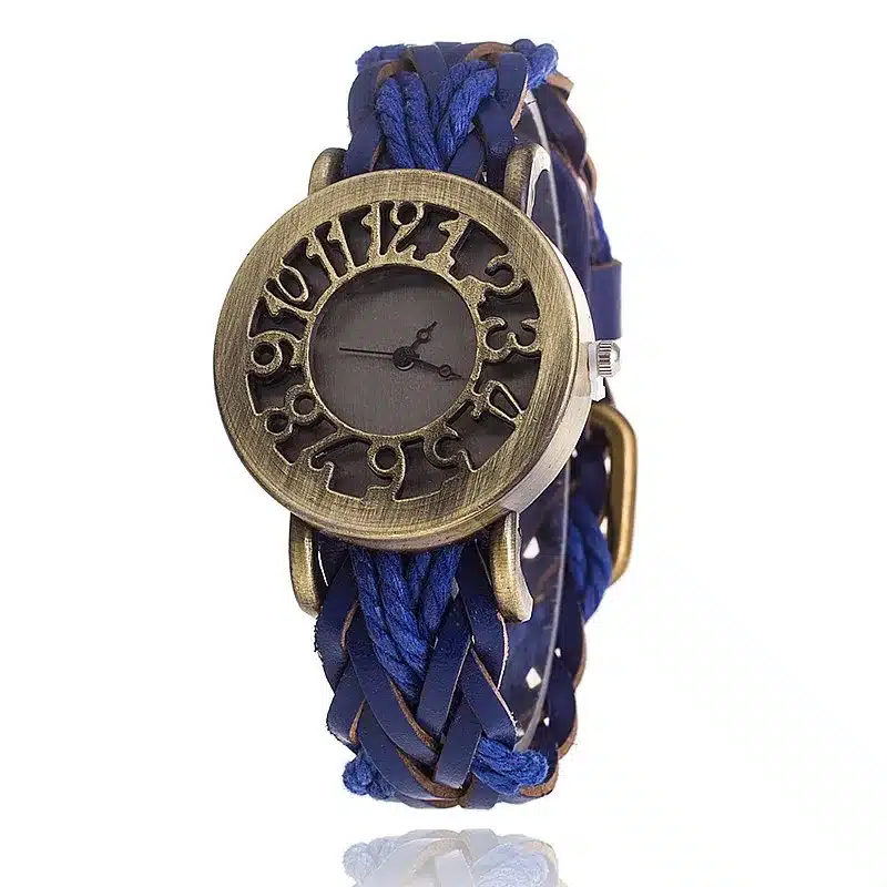 CCQ Women Vintage Quartz Watches Cow Leather Bracelet Watches Braided Women Dress Watches Dropshipping Relogio Feminino 1277 26