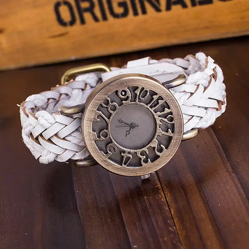 CCQ Women Vintage Quartz Watches Cow Leather Bracelet Watches Braided Women Dress Watches Dropshipping Relogio Feminino 1277 28